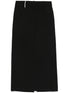 straight-cut midi skirt